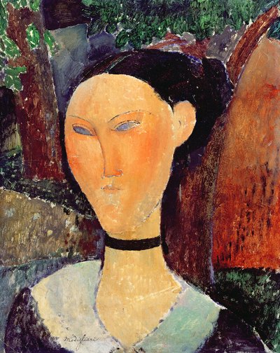 Femme avec un collier de velours, c.1915 - Amedeo Modigliani